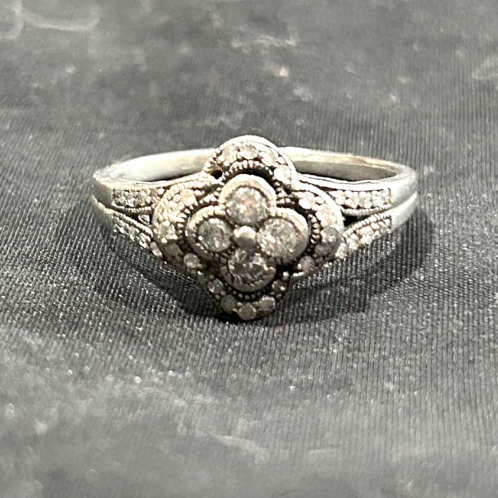Silver Diamond Ring